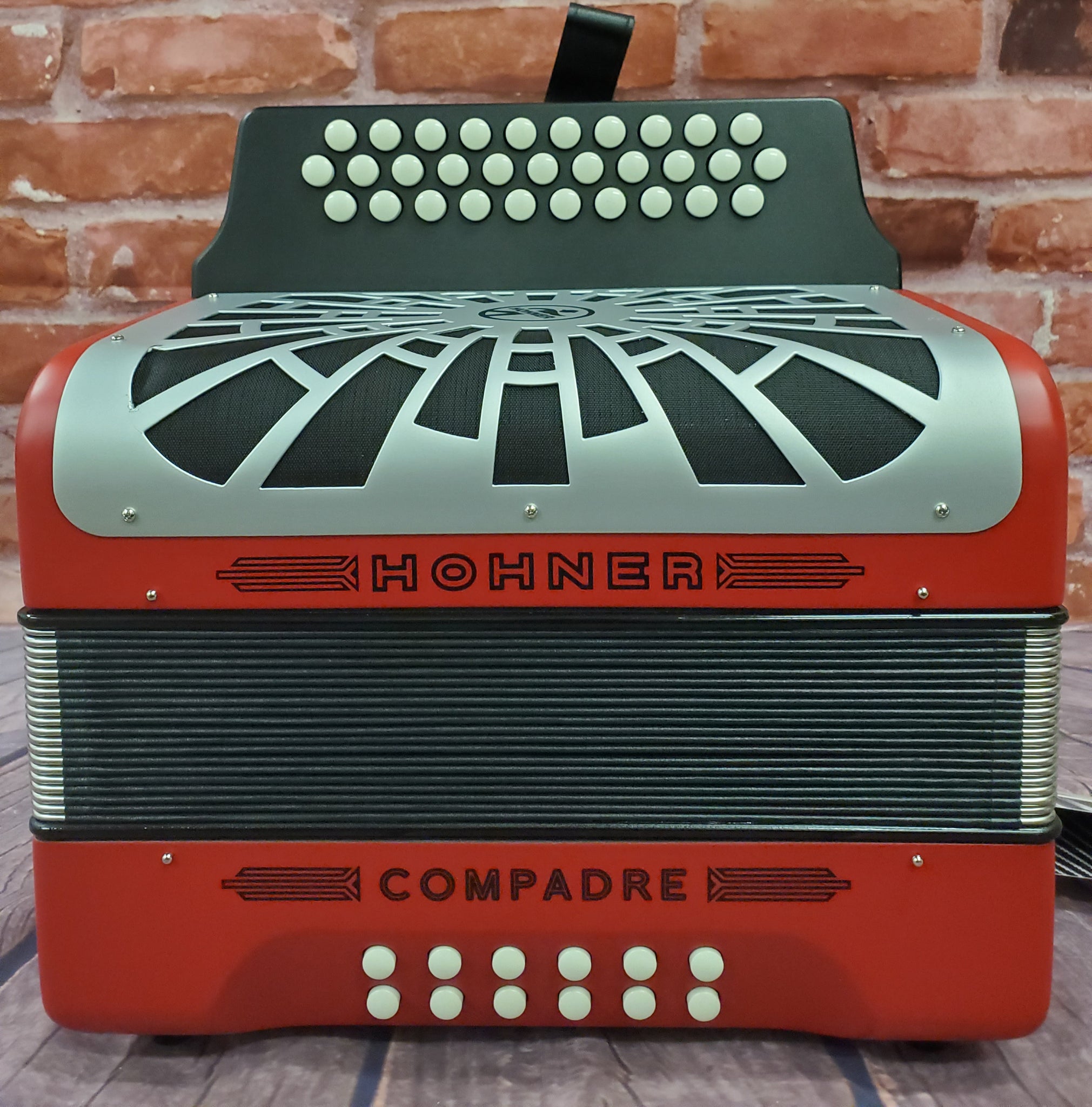 Hohner Compadre GCF Red Accordion SOL Acordeon +Bag, Straps, Back Pad, –  