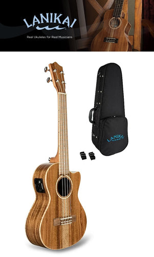 Lanikai All Solid Acacia Uke Tenor Ukulele | Free Case | NEW