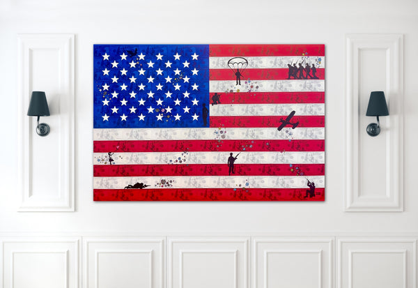 "US Flag.- A Homage to Banksy and America." By VIII.