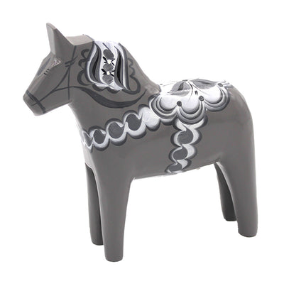 Dala Horse (Grey/White/Black) available at American Swedish Institute.