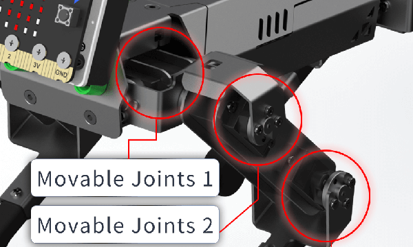 XGO has 12 moveable Joints