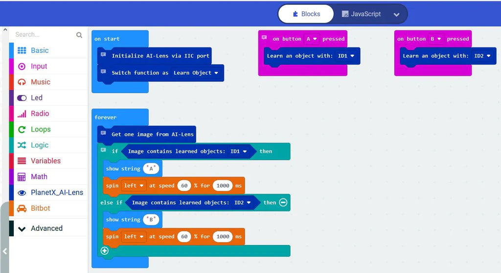 4tronix Smart AI Lens Adaptor Example Code