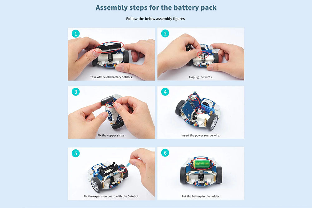 Elecfreaks Cutebot Lithium Battery Pack Assembly