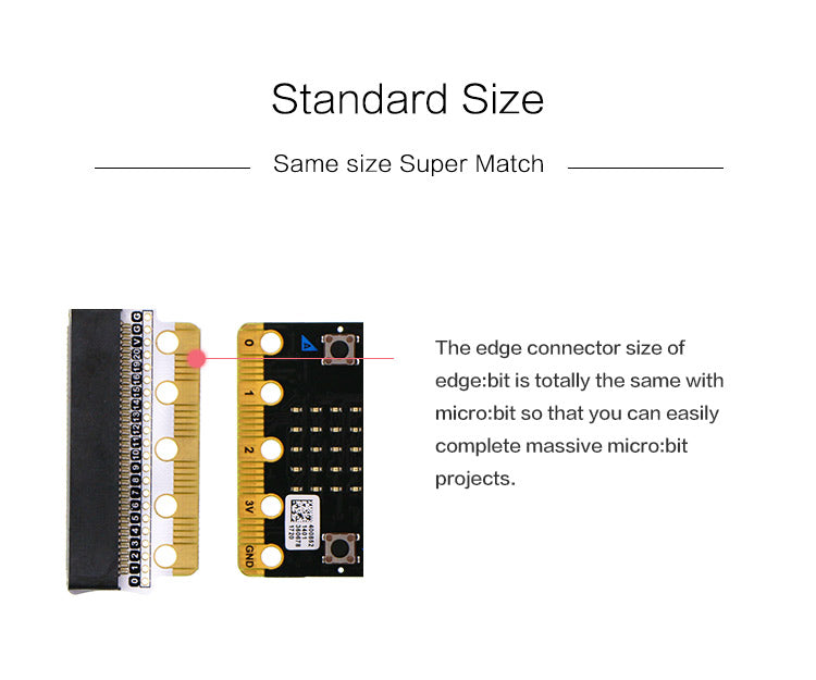 Elecfreaks Edge:bit Connector Size