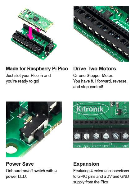 Kitronik Motor Driver Board for Raspberry Pi Pico