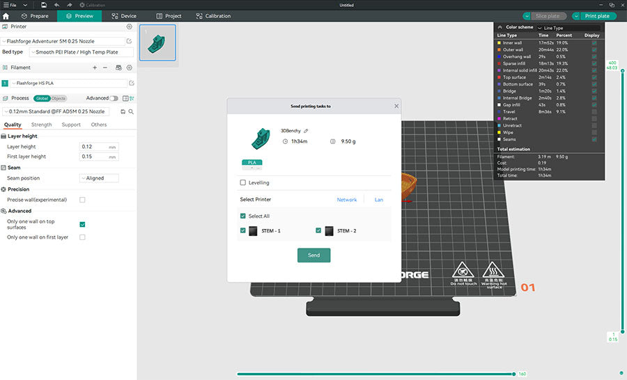 Orca-Flashforge Multi Printer Slicing