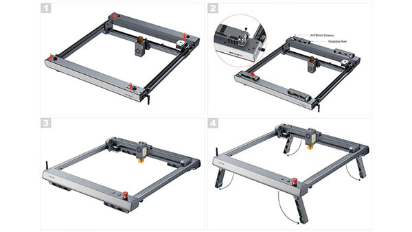 Ortur Laser Master 3 - Foldable Feet Install Instructions