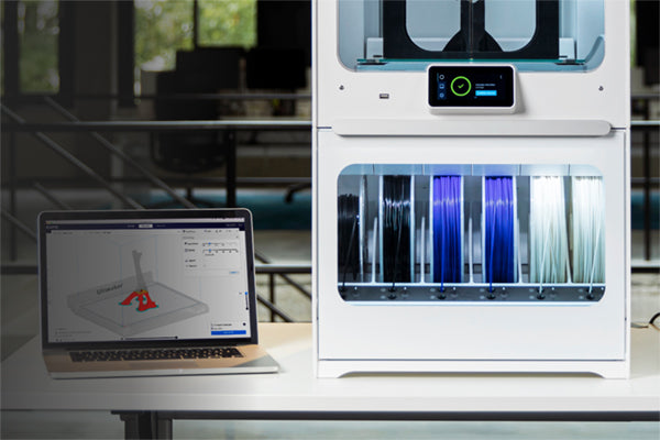 UltiMaker Printer on top of Material Station