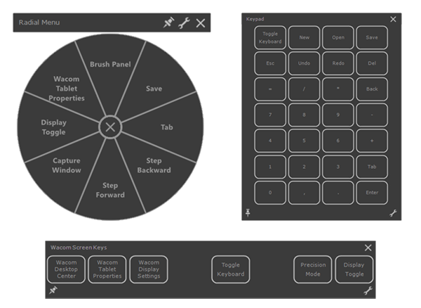 Wacom On-Screen Controls