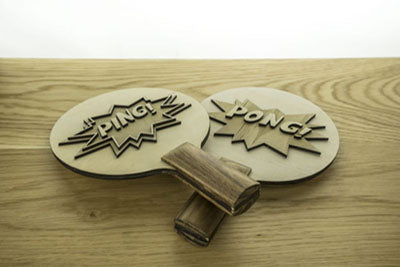 Laser Cut Ping Pong Bats