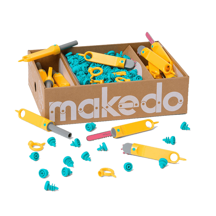 Makedo Cardboard Construction Explore Kit, 50-Piece
