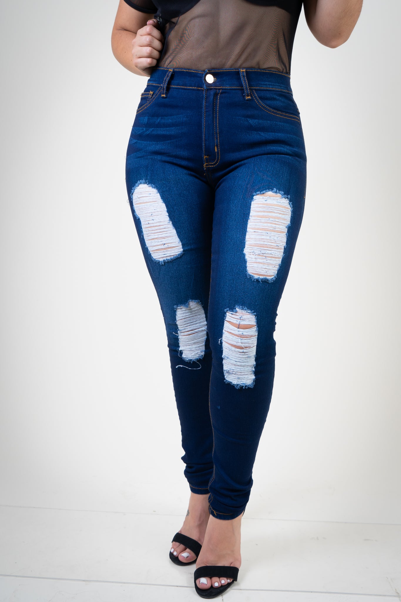 Pantalon Tiro Skinny Roto – lacasadelpantalon.com