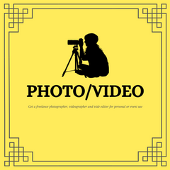 Get a freelance photographer, videographer and vide editor for personal or event use