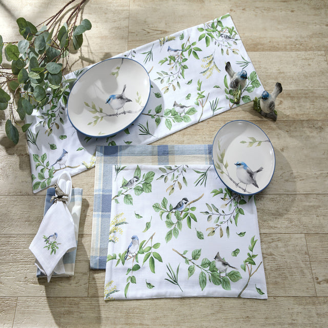 Songbird Lined Valance & Table Linens