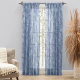 Wild Meadows Pinch Pleated Curtain with Back Tabs - Blue - Blue