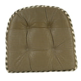 Gingham Tufted Gripper Chair Pad - Pine