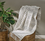 Fina Ribbed Cotton Throw - Natural