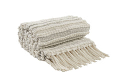 Fina Ribbed Cotton Throw - Natural