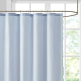 Panache Pieced & Embroidered Shower Curtain - Blue