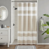 Spa Waffle Stall Size Shower Curtain - Taupe