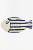 Blue Stripe Fish Bath Mat - 17" x 36" - Multi