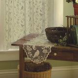 Bristol Garden Lace Tier Curtains And Panels - Cafe