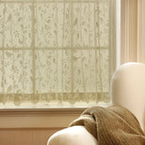 Bristol Garden Lace Tier Curtains And Panels - Cafe