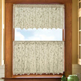 Bristol Garden Lace Tier Curtains And Panels - Cafe