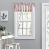 Plaza Stripe Ticking Stripe Tier Curtain - Brick