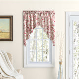 Waverly Gardens Tier Curtain - Garnet