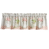 Farmhouse Peonies Tailored Valance and Table Linens - Multi