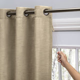 Grasscloth Lined Grommet Panel Linen - Linen