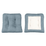 Lisa Solid Textured Chair Pads, Rocker Sets and Bar Stool Covers - Dusty Blue