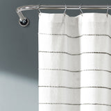 Ombre Stripe Yarn Dyed Cotton Shower Curtain - Gray / Multi