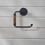 Urban Farmhouse Metal & Wooden Bath Hardware - Matte Black