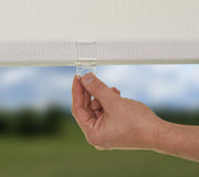 Deluxe Woven Cane Paper Roller Shade White - White