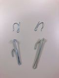 Drapery and Curtain Pin and Slip In Hooks - Zinc