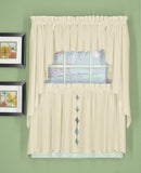 Orleans Tambour Edge Curtains - Ecru