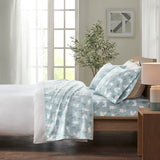 Polar Bears Flannel Sheet Set - Blue