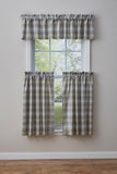 Prairie Wood Tier Curtain - Grey