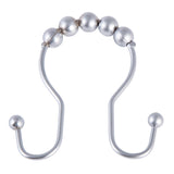 Rustproof Double Roller Shower Curtain Rings - Matte Grey