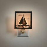 Sailboat Silhouette Night Light - Black