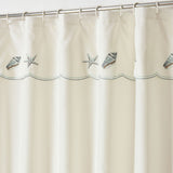 Seashells Embroidered Shower Curtain - Sea Mist