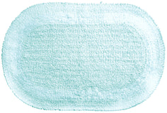 Serene Cotton Oval Bath Mat - Aqua
