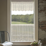 Sheer Devine Lace Tier Curtains And Panels - Ecru