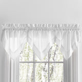 Simplicity Hemstitch Cotton Tier Curtain - White