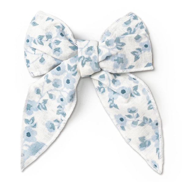 Blue Vines Hair Bow