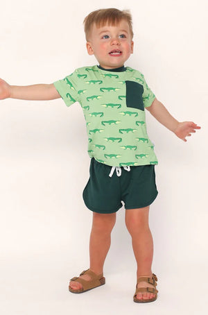 Light Green Alligators Varsity Short Set - First Glimpse Kids