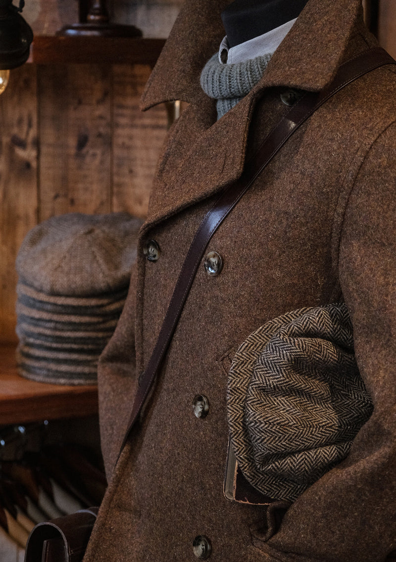 Storm-Collar Pure Wool Pea Coat - Tawny Rust – Thomas Farthing London