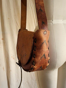 Vintage Handmade Leather Tooled Purse